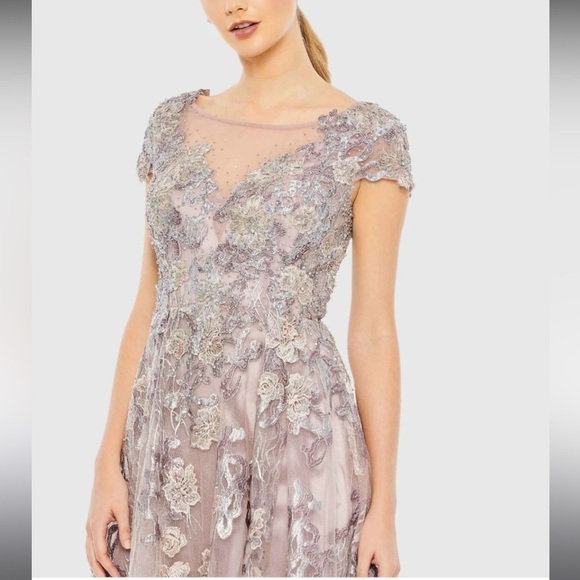 Mac Duggal 20315 Embroidered Cap Sleeve A Line - Picture 5 of 10